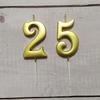Gold Number Birthday Candles - Large Box Set for Kids' Birthday or Full Moon Party Cake Decorations (10 Boxes)