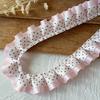 2M Pleated Ribbon Trim Ruffle Trim Collar Cuff Trim Lolita Dress Ribbon Needlework Crafts DIY Double Layer Lace Ribbon