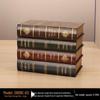 European Retro Faux Book Storage Box and Figurines for Office Decor