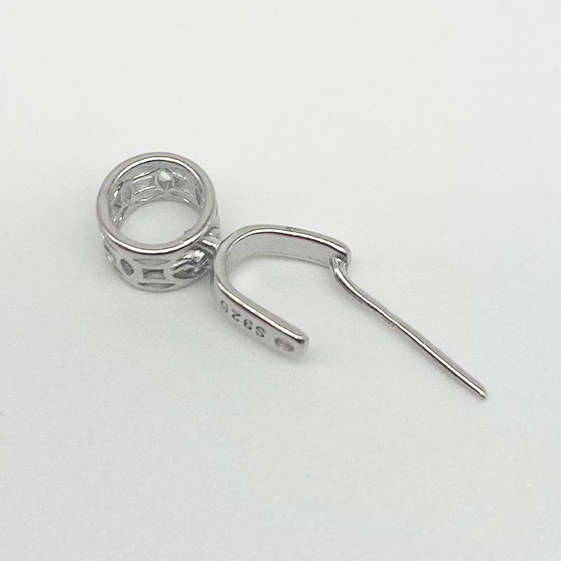 Yan Sheng S925 Sterling Silver & Gold-Plated Clasp for Jade Emerald Buddha Pendant 925 Silver