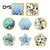 Mosaic Craft Coaster Making Kit for Adults DIY Glass Mosaic Tiles Kits Ceramic Art Bulk Materials Package for Women Kid Seniors Handmade Gifts