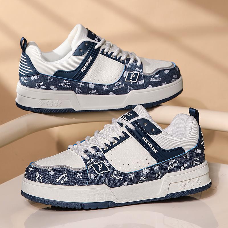 Unisex Casual Skate Sneakers Sizes 36-44 Couple Low Top Sport Shoes for Walking Campus Travel Streetwear and Daily Wear