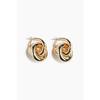 Chunky hoop earrings, gold color 1268890001