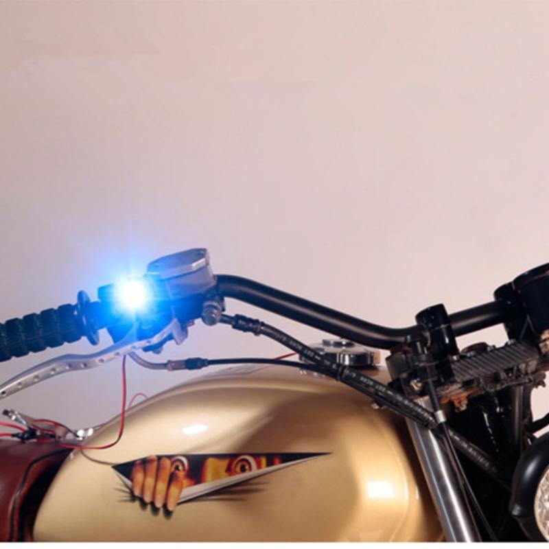New 2PCS Motorcycle Eagle Eye Light Cool Colorful Light Modified Light Accessories LED Mirror Front Exploding Flash Light