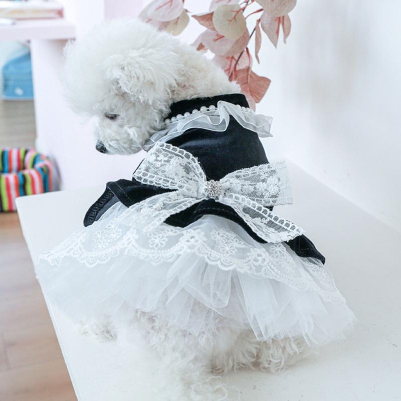 Dog Princess Dress Dog Dresses Velvets Dog Tutuu Dress Dog Costume Pet Dresses Dog Clothing Dog Bows Dress Puppies Dress