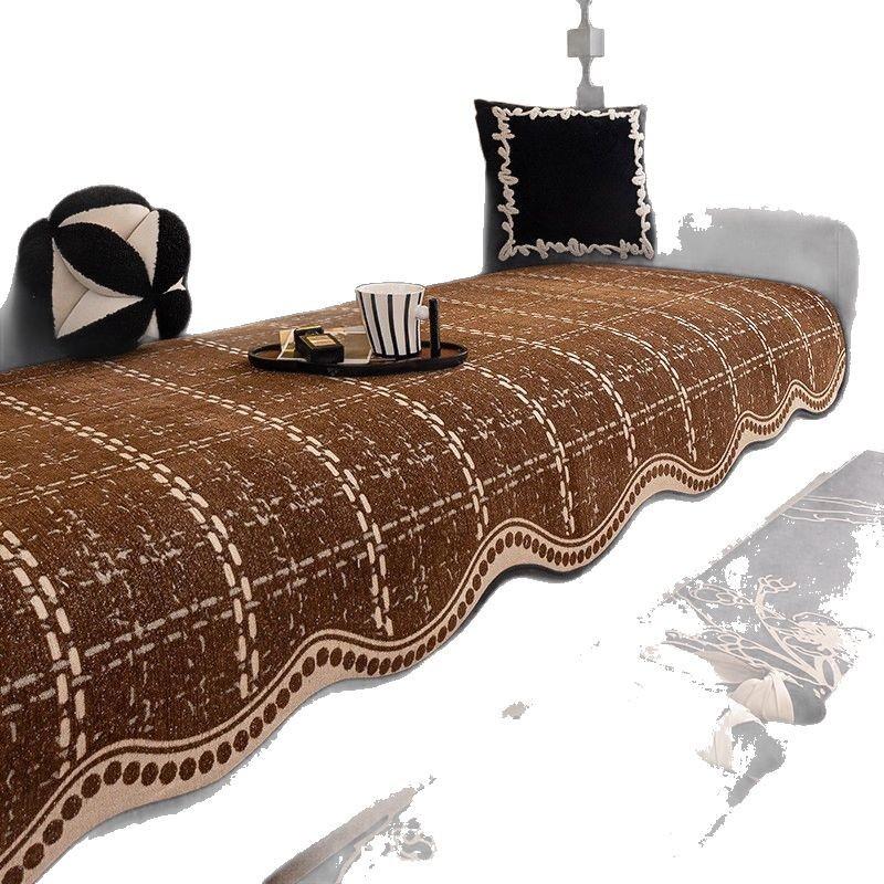 Universal Special-shaped Sofa Cushion for All Seasons, Light Luxury Fixed Non-slip Straight Row 2025 New One-piece High-end Cover Towel