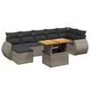 VidaXL Salon de Jardin avec Coussins 8 pcs, Canapés de Terrasse, Ensemble de Meubles de Patio, Mobilier d'Extérieur, Gris 3272306