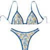 Small Floral Triangle Sexy Bikini Two Piece Set Elegant Women Swimwear