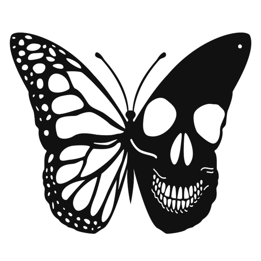 

Halloween Wall Art Sculpture Stainless Steel Butterfly Ornaments Exquisite Black for Home Livingroom Kitchen Garden Yard
