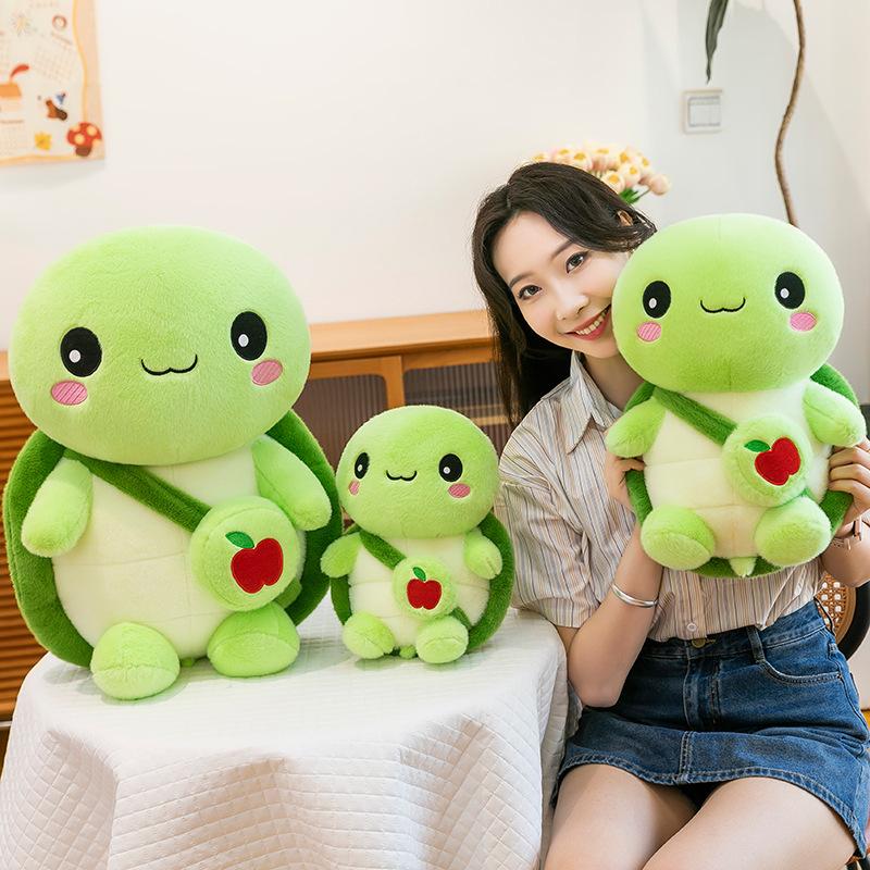 Apple turtle plush toy doll turtle doll throw pillow scratch doll machine exchange gift