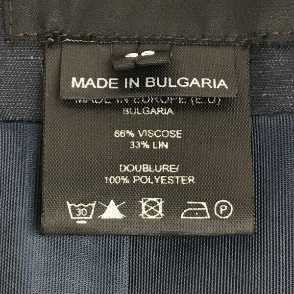 Excellent Condition NATHALIE CHAIZE Tuxedo Collar Jacket 38 M Women Navy Buttonless Jumper(USED)