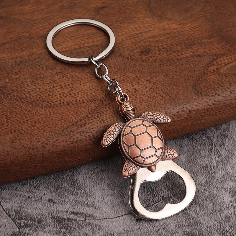 Lightweight Metal Bottle Opener Keychain Frog Wolf Turtle Lion Shape Mini Pocket Beer Opener Suitable for Outdoor Picnic