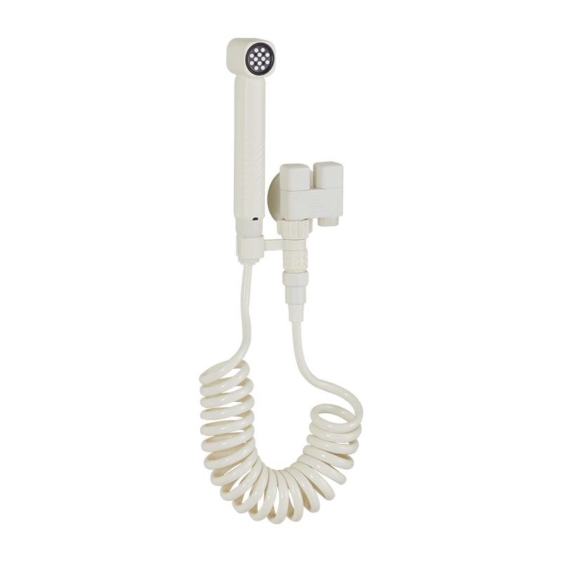 Submarine F415W Cream White Angle Valve Set with Bidet Sprayer