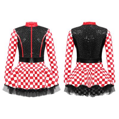 Kostým závodníka pro dívky Šaty závodního závodního jezdce kombinézy Dětské Halloweenské vánoční závodní šaty