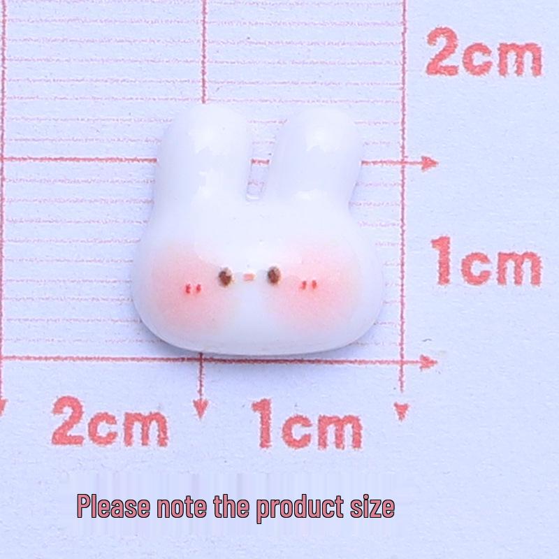 Red-Faced Rabbit Glossy Nail Art  DIY Cream Glue Resin Accessories