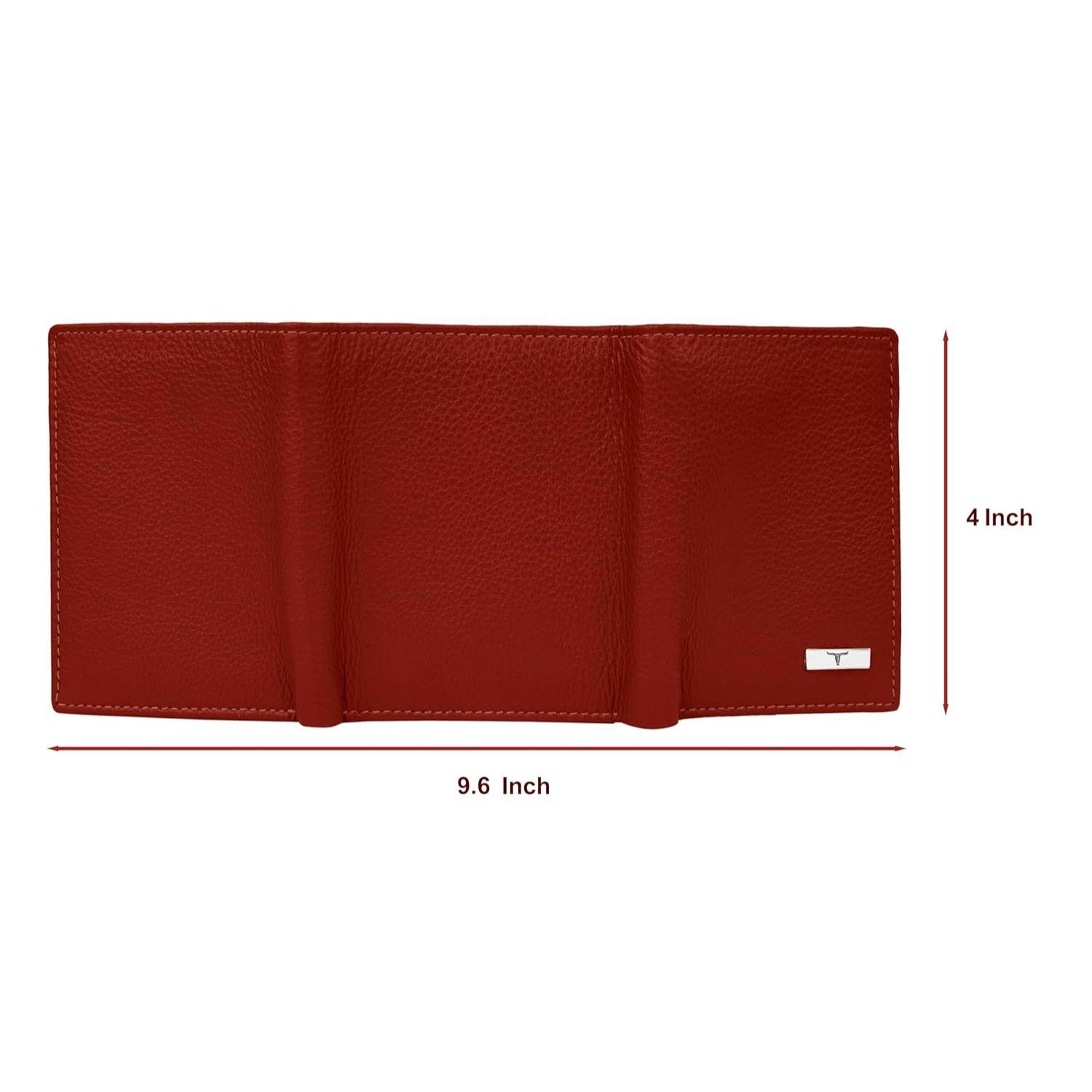 Мужской кожаный кошелек Travis Red — фото 3