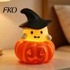 Mini Night Light 1/3Pcs Halloween Pumpkin Ghost Light, Spooky LED Bedside Decorative Lamp, Battery Operated Table for Bedroom Party