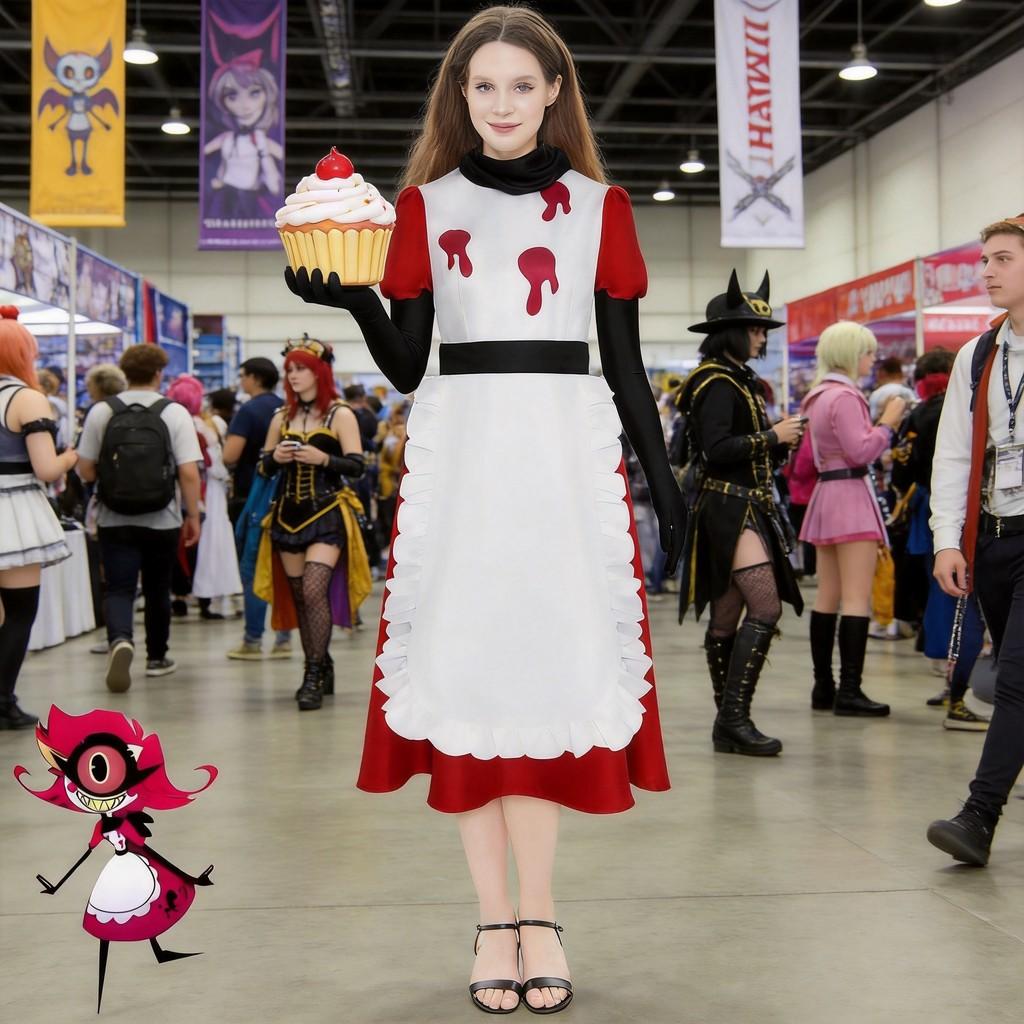 Hazbin Hotel Cosplay Costume For Women With Polyester Fabric For Anime Role Play