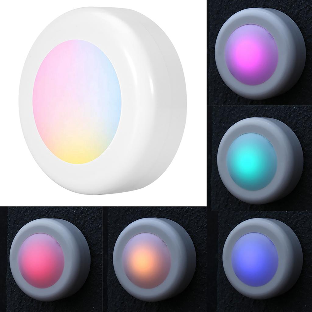 Wireless LED Puck Light RGB 12 Colors Dimmable Night Hall Lamp