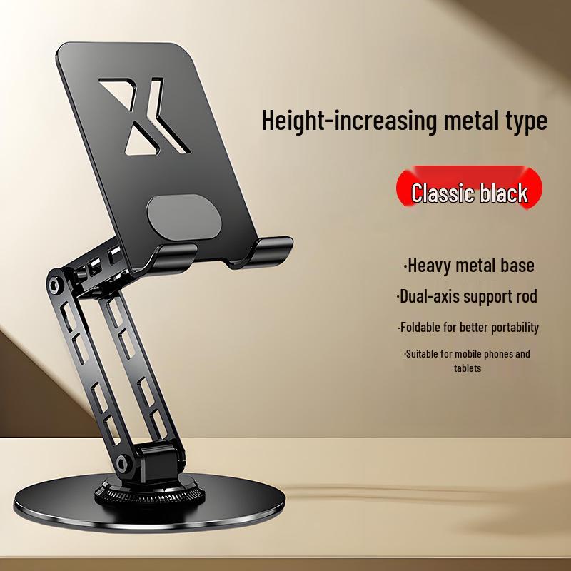 Universal Metal Phone & Tablet Stand, 360° Rotation, Multi-functional for Hands-Free Viewing and Online Classes