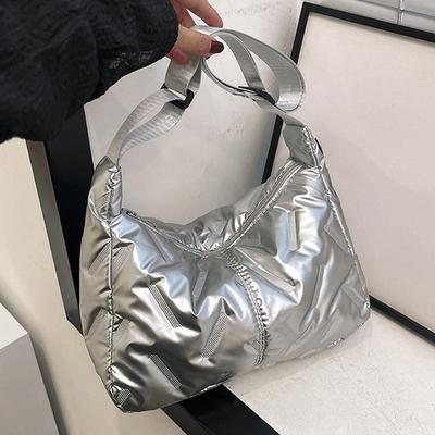 Kapsa na podpaží Dumpling Bavlněná taška Tote Velkokapacitní taška přes rameno Crossbody Lehká dámská nylonová kabelka