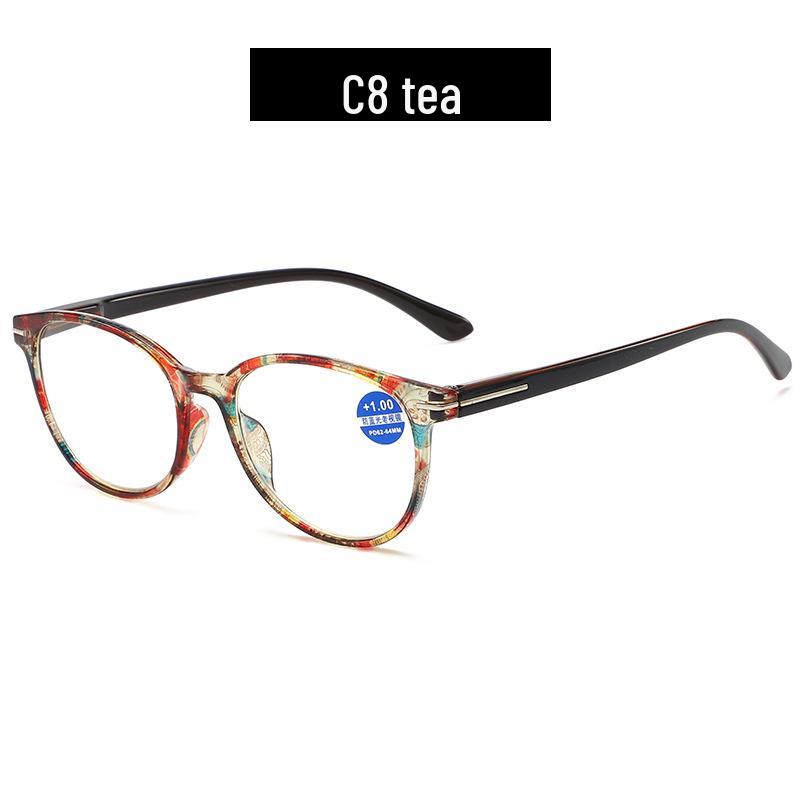 Retro Round Anti-Blue Light Reading Glasses with Spring Hinges – Comfortable and Artistic for Men and Women +250