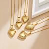 Vnox Free Custom Photo Image Necklaces, Stainless Steel  Can Open Texture Heart Locket, Family Memorial Jewelry Gifts