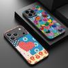 Thin Ring Magnetic For Magsafe Case For iPhone 17 Pro Max Case iPhone 16 15 14 13 Pro Max 17E Fashion Love Heart Print Hybrid TPU+PC Matte Cover