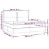 VidaXL Sommier à Lattes de Lit avec Matelas et LED, Lit Rembourré avec Tête de Lit, Lit Double, Lit Adulte de Chambre, 3135903