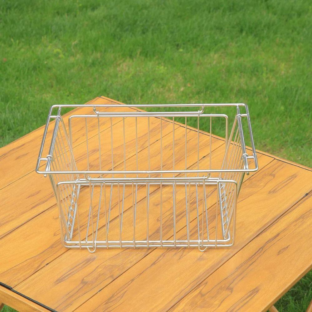 Portable Foldable IGT Basket Hollow Design Camping Picnic Basket Drain Basket Picnic