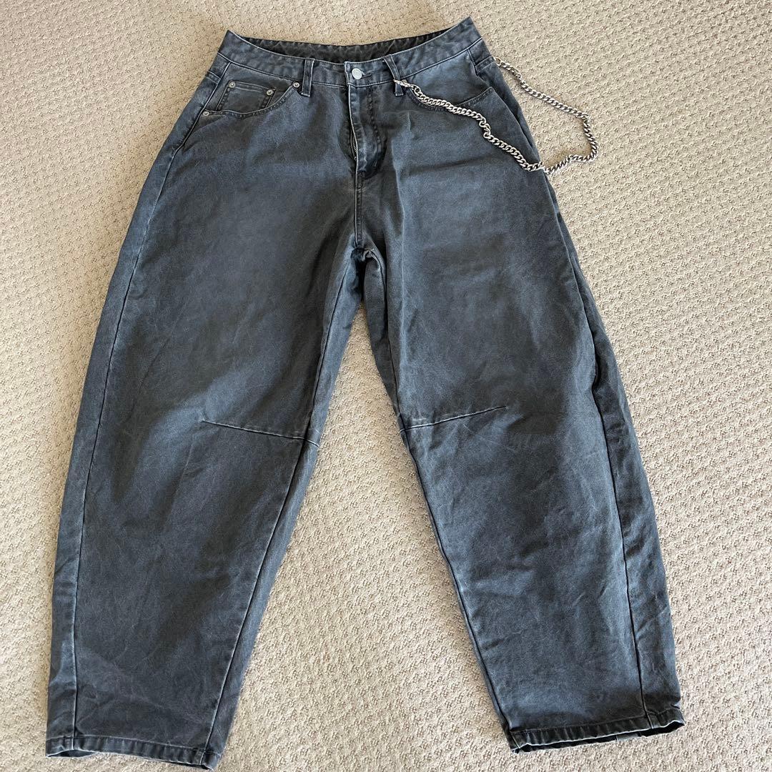 WEGO gray denim pants L size with chain