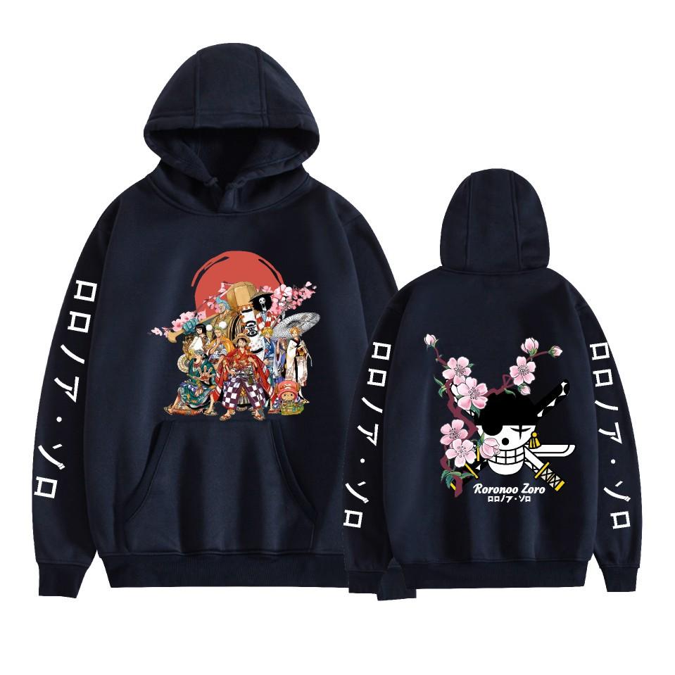 Mens Womens Hoodie ONE PIECE Anime Hoodies Streetwear Casual Cartoon Printed Hooded Pullover Sweatshirts