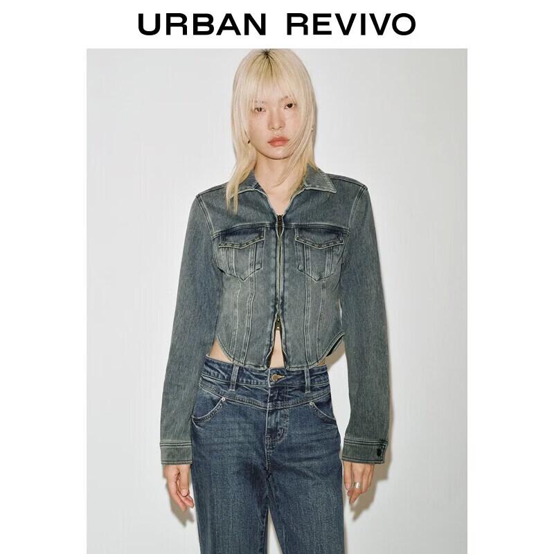 

UR2026 Women s Washed Distressed Short Casual Shirt L
