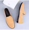 Bean Bean Men's Cowhide Slip-On Casual Leather Shoes
