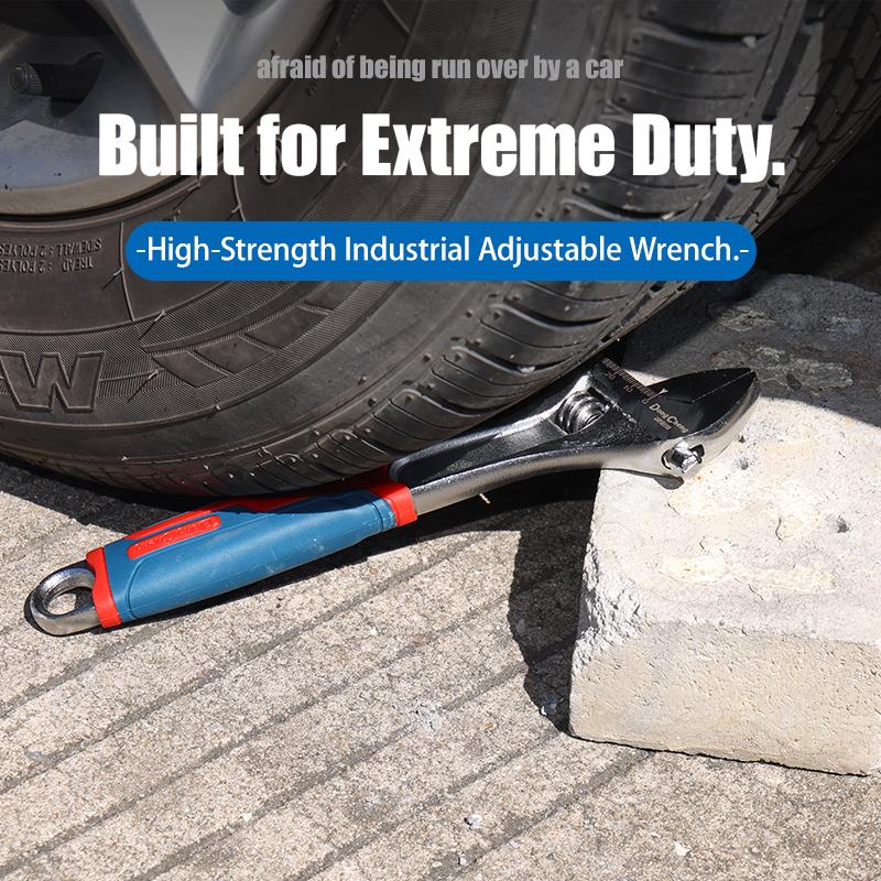 Heavy Duty Adjustable Wrench Spanner Corrosion Resistant Chromium Plating High Quality Industrial Plumbing Hand Tool