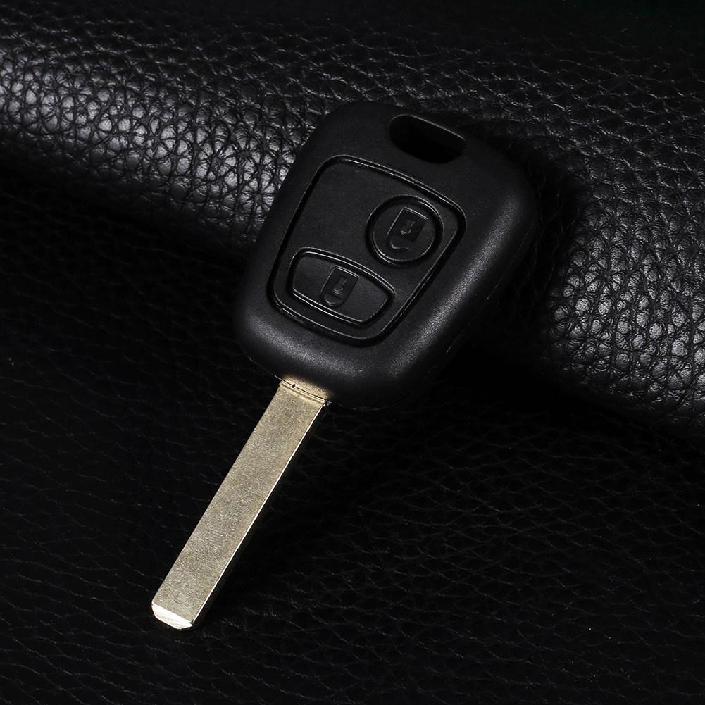 2 Buttons Uncut Blank Blade Remote Car Key Fob Shell Case For Peugeot 107 207 307 407