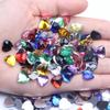 Taiwan Imitation Acrylic Peach Heart Flat-Cut Nail Art Rhinestones - Multi-Color Options, Medium Pack