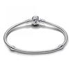Pandora Moments Rose In Bloom Classic Snake chaIn Bracelet 593211c00