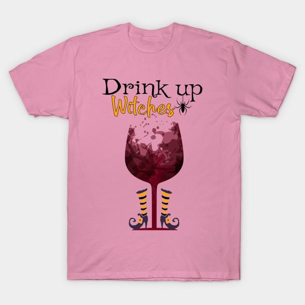 T Shirt kobiety pić czarownice śmieszne Halloween mówiąc wino prezent Harajuku drukuj Kawaii Tshirt letnia koszulka damska z krótkim rękawem Top Tee