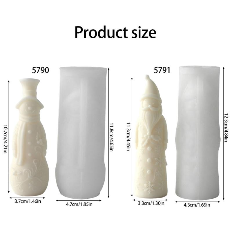 Flexible Candle Casting Form Requiring No Assembly, with Raised Christmas Character Relief for Holiday Projects