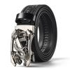 Domineering Tang grass pattern engraved men's automatic imitation copper buckle belt, personalized
