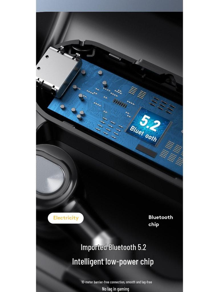 2025 Bluetooth Earphone: Long Battery Life, Wireless Single Ear Hook, HD Call for Drivers
