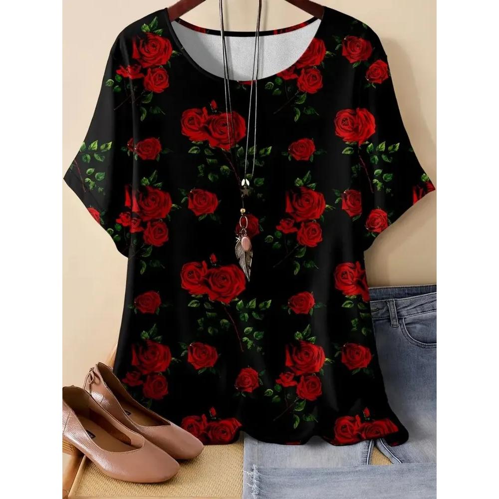 Daily Breathable Top Women's Versatile Short Sleeve Fashion Breathable T-Shirts Women’s