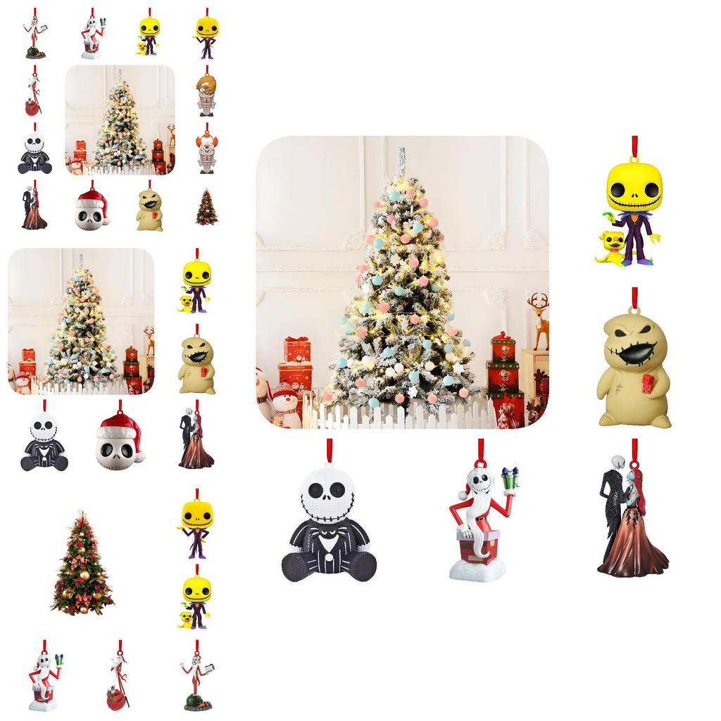 Unique Acrylic Christmas Ornaments With Nightmare Before Christmas Theme For Holiday Decor