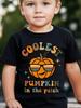 Halloween Baby Boys Girls Short Sleeve T-Shirt Cartoon Pumpkin Graphic T-Shirt Boys Clothes Halloween Party Children's Clothing
