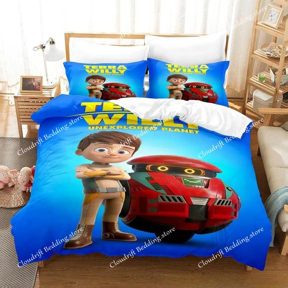 Game Terra Willy Bedding Set Single Twin Full Queen King Size Bed Set Adult Kid Bedroom Duvet Cover Sets 2D Anime Bed Sheet Set
