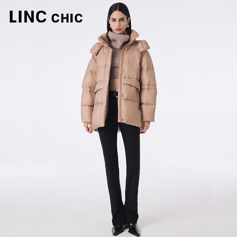 Jinyujie Women's Winter Mid-length Maillard Puffer Down Jacket