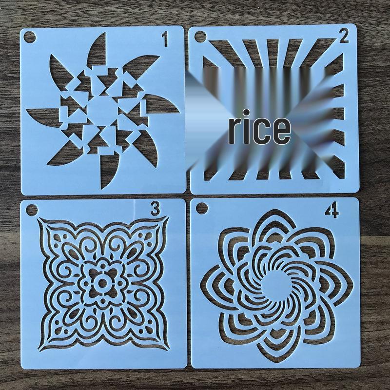 Cross-Border Mandala Stone Painting Spray Stencil - DIY Decorative Template (36 Models)