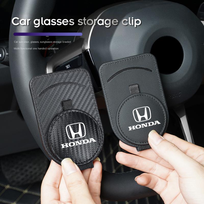 Car Visor Glasses Clip Car Emblem Card sunglasses Bracket For Honda Civic Accord Crosstour Spirior Odyssey Avancier UR-V Sienna