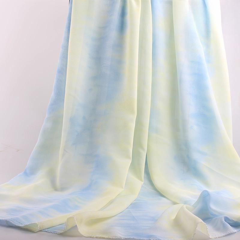 100x150cm 75D Imprimeu Leopard Șifon Material Rochie de Var cu Bretele Protecție Solară Subțire Transparentă Cădere Liberă Material Șifon Fără Șifonare